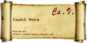 Csató Vera névjegykártya
